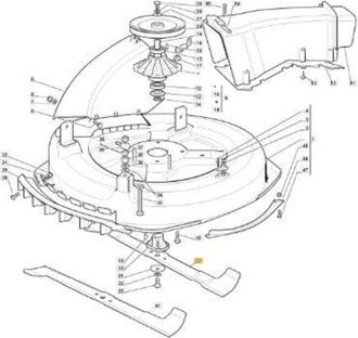OEM Cuchilla Mulching 72cm Tractor Cortac&eacute;sped Stiga - Ggp - 1134-9219-01