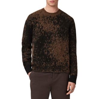 AllSaints Storm Alpaca Blend Crewneck Sweater in Brown at Nordstrom Rack, Size X-Large