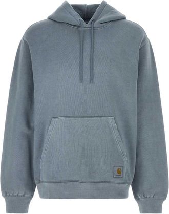 Carhartt Work in Progress Blue Relaxed Logo Hoodie