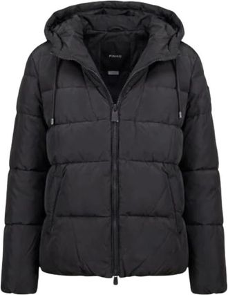 Pinko Gewatteerde Jas - Dames - Winterjassen - Zwart - M - Polyester - Jassen