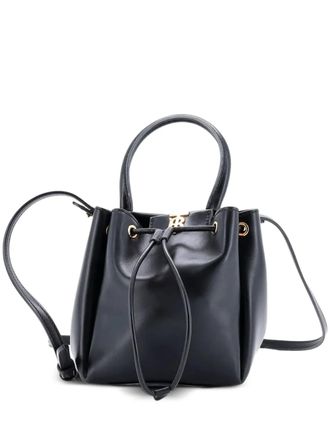 Burberry TB Drawstring Leather Mini bucket bag - Nero