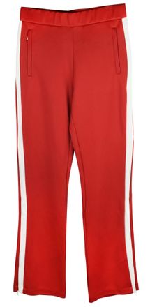 Moncler Red Double Jersey Wide Leg Trousers Size S