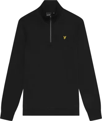 Lyle & Scott Hoodies & sweatvesten, Heren, Zwart, 2Xl, Mid Layers Loopback Quarter Zip Sweat