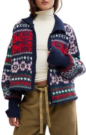Free People Snowdrift Cardigan in Festive Combo at Nordstrom Rack, Size X-Small