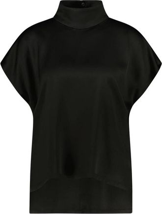 Drykorn Alaria_1 Blouse - Dames - Blouses - Zwart - L - Satijn - Overhemden