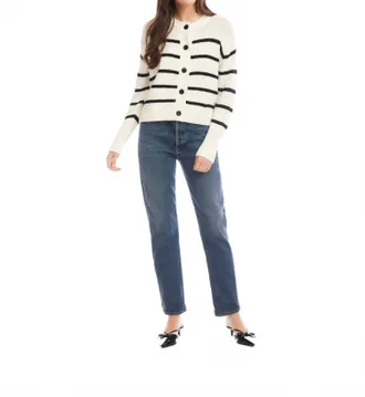 Fifteen Twenty Luca Cardigan Sweater In Stripe