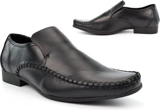 Generic Boys School Shoes Mens Slip On Shoes Size 7 Mens Work Shoe Size 9 Boys School Shoe Loafers Loafer Comfort Work Formal Slip On Sizes 6-12 Black 7 UK