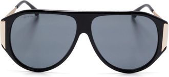 Etro Occhiali da sole con logo goffrato - Oro