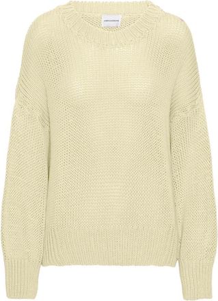 Americandreams Pepper Ronde Hals Katoenen Pullover - Dames - Ronde hals truien - Geel - M - Katoen - Truien & Vesten