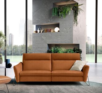 Egoitaliano 2-Sitzer »Gaia, modern, elegant und super komfortabel mit hoher Rückenlehne« erstklassiger Sitzkomfort, Inkl. 2 Relaxfunktionen, mit Designfuss