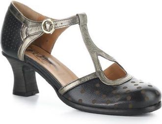 FLY London Blef T-Strap Pump in Black/Graphite at Nordstrom, Size 10-10.5Us