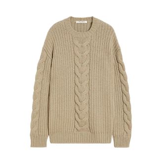 Max Mara Dames, Truien, Beige, Maat: XS Katoen