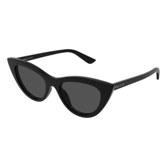 Alexander McQueen Zonnebril met kattensnoet - Dames - Accessoires - Zwart - Maat: 53 MM