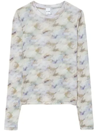Re/Done Katoenen T-shirt met lange mouwen - Grijs
