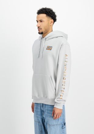 Alpha Industries Hoodie ALPHA INDUSTRIES Camo Sleeve Hoodie, Herren, Gr. 3XL, grau (pastel grau), Obermaterial: 80% Baumwolle, 20% Polyester, regular fit, Sweatshirts 