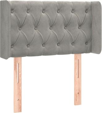 vidaXL Cabecero De Terciopelo Gris Claro 83x16x78/88 Cm Vidaxl