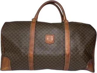 Celine Pre-owned Leren Weekendtas - Dames - Vintage Weekendtas - Bruin - ONE Size - Leer - Vintage