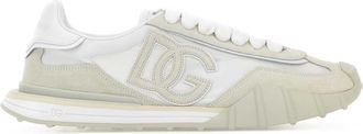 Dolce & Gabbana Two Tone Canvas And Suede Dg Athletic Sneakers