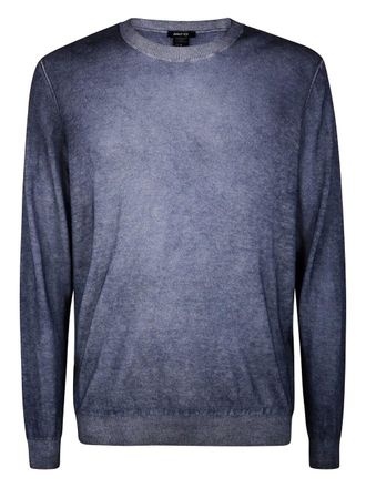 Avant Toi Two Colors Ultralight Cashmere And Wool Round Neck Pullover