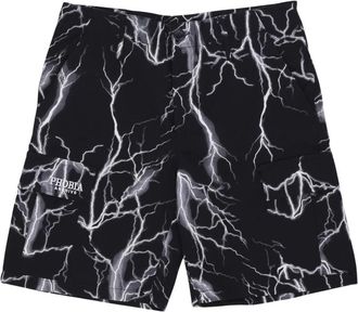 Phobia Archive All Over Lightning Cargo Shorts - Heren - Korte Broeken - Veelkleurig - L - Katoen - Korte Broeken
