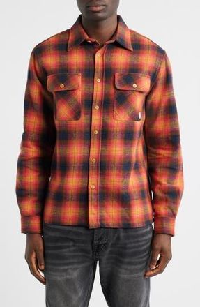 Billionaire Boys Club BB Curve Plaid Button-Up Shirt in Navy Blazer at Nordstrom Rack, Size Xx-Large R