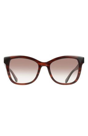 Ferragamo 54mm Rectangle Sunglasses in Striped Wine at Nordstrom