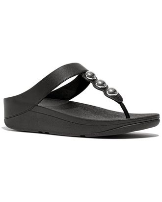 FitFlop Fino Mirror-Dome Leather Sandal