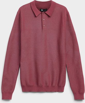 Le 31 Mens Optical honeycomb knit Polo Shirt