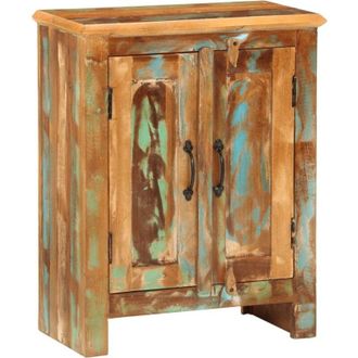 vidaXL Vidaxl - Aparador Con 2 Puertas De Madera Maciza Reciclada 55x30x70 Cm