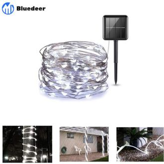 OEM Guirnalda De Luces Led Solares Para Exteriores, 22 M, Resistente Al Agua Ip65, L&aacute;mpara Solar Decorativa Para Jard&iacute;n, Patio, Carpa Y Bodas -crezuo
