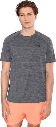 Under Armour Tech Textured Short Sleeve T-Shirt Mens Workout Castlerock/Black : LG