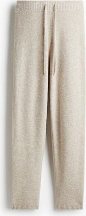 H&M Fine-knit Joggers in Light Beige Melange at Nordstrom, Size Xx-Large