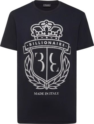 Billionaire Boys Club Round Neck SS Crest T-Shirt - Heren - T-shirts - Blauw - M - Katoen - Tops