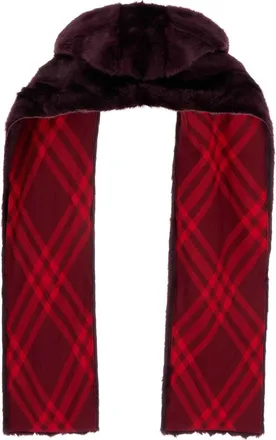 Burberry Womens Eco Fur Scarf Purple Modacrylic Polyester