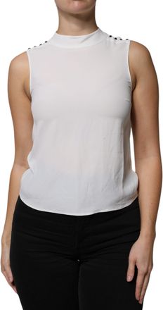 Patrizia Pepe Mock Neckline Sleeveless Tank Blouse Womens Top (Pre-Owned)