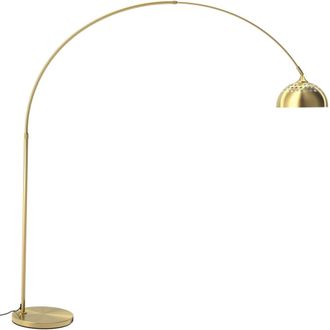 TecTake L&aacute;mpara de arco telesc&oacute;pico, retro, altura 187-206 cm, 60 w dorado