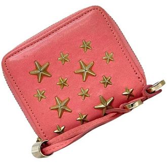 Jimmy Choo London Pink Leather Coin Purse/Coin Case (Pre-Owned)