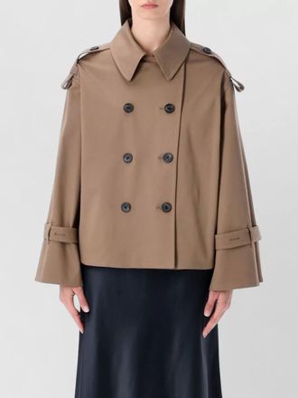 By Malene Birger cropped double breasted trench jacket