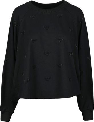 Emporio Armani Dames, Sweatshirts & Hoodies, Zwart, Maat: XS Viscose