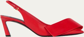 Givenchy 65mm Twist Leather Slingback Pumps