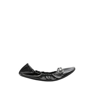 Gucci Schoenen, Dames, Zwart, 38 1/2 EU, Leer, Ballerina met paardrijbit