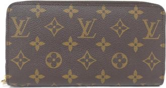 Louis Vuitton Marron Coated Canvas Long Wallet (Bi-Fold) (Pre-Owned)