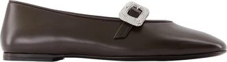 Giuseppe Zanotti Bruine Leren Ballerina - Gladde Kalfshuid - Dames - Ballerinas - Bruin - 36 EU - Leer - Schoenen