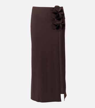 Karla Colletto Tess floral-appliqué maxi skirt