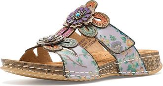 L'Artiste by Spring Step Beaudie Womens Sandals Grey : EU 41 (US Womens 9.5-10) M, Leather