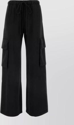 Palm Angels cotton wide-leg trousers