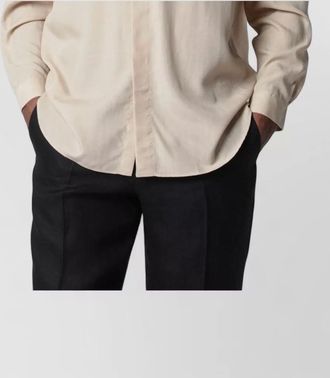 Lardini lyocell linen oversized shirt