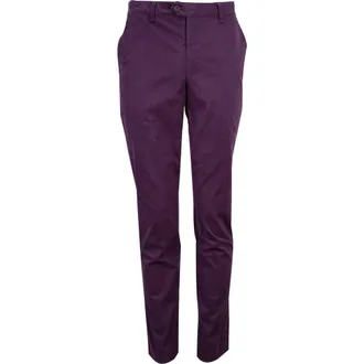 Lords of Harlech Jack Flat Front Stretch Sateen Pant in Plum at Nordstrom, Size 3032