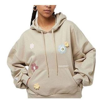 Converse (WMNS) Converse Flora Logo Hoodie Beige 10025521-A02