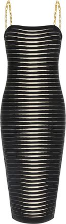 Elisabetta Franchi gestreepte d&eacute;grad&eacute;-jurk